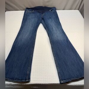 Old Navy Maternity Dark Blue Flare Jeans Size 12